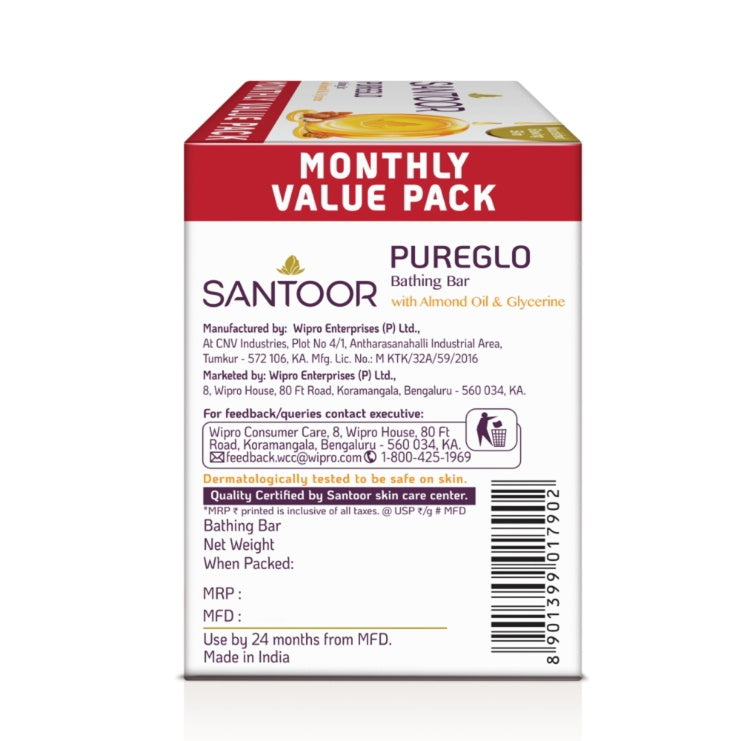 Santoor Glycerine Soap 3x125 g