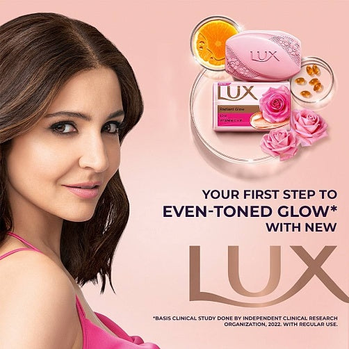 Lux Soft Glow Rose & Vitamin E For Glowing Skin Beauty Soap Mega Pack 3x150 g