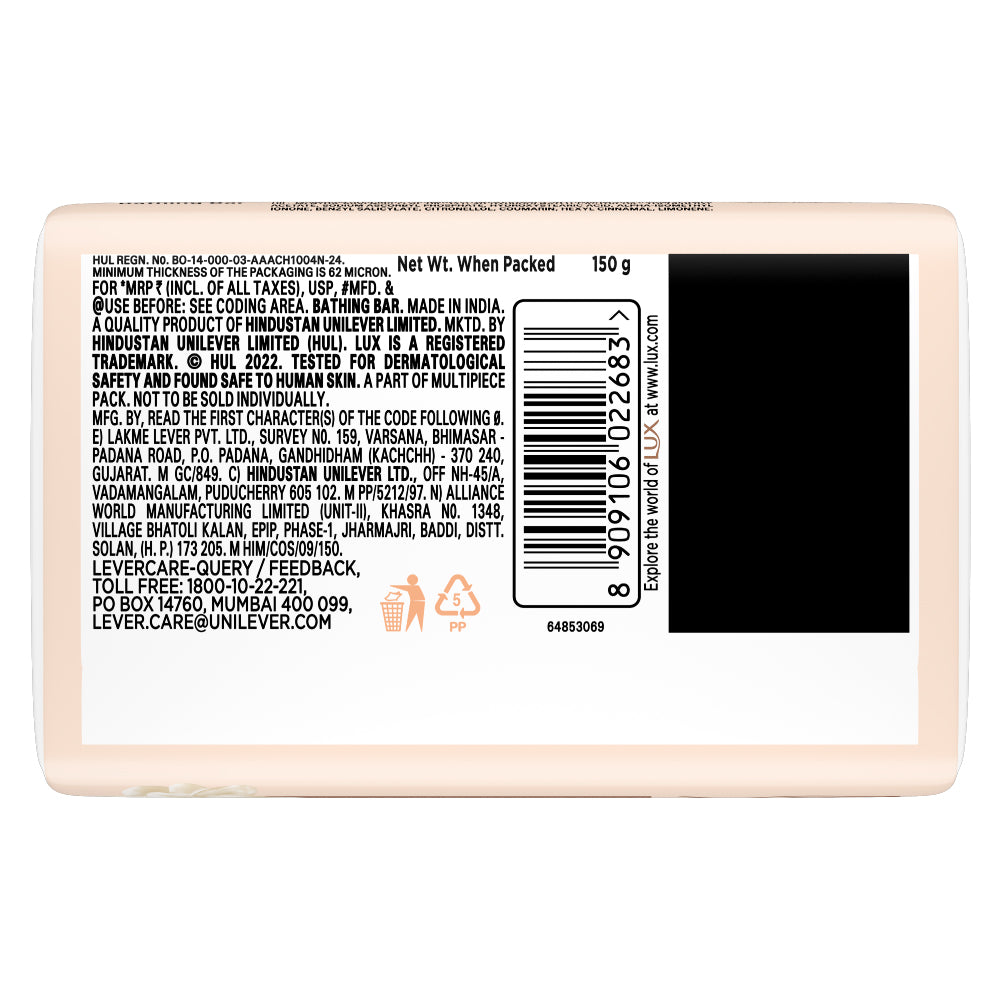 Lux Velvet Glow Jasmine & Vitamin E For Glowing Skin Beauty Soap Mega Pack 3x150  gm