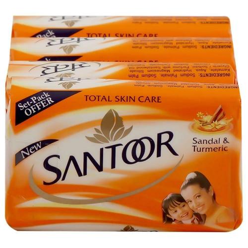 Santoor Sandal & Turmeric Soap 4x75 gm