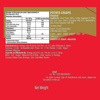 Pringles Original Potato Chips 107 g