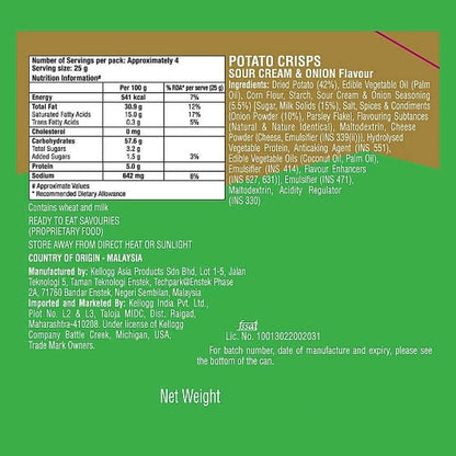 Pringles Sour Cream And Onion Potato Chips 107 g
