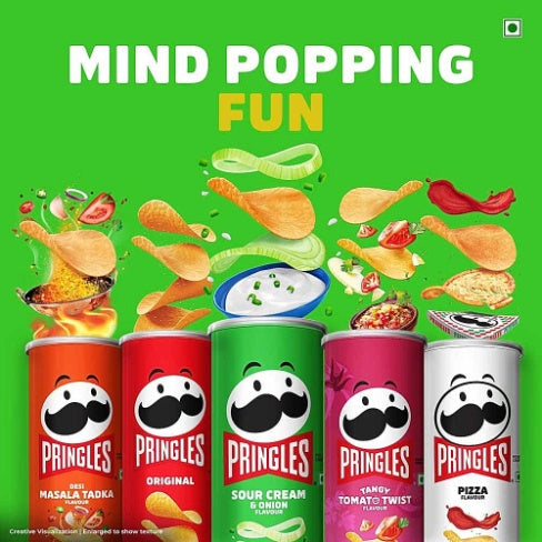 Pringles Sour Cream And Onion Potato Chips 107 g