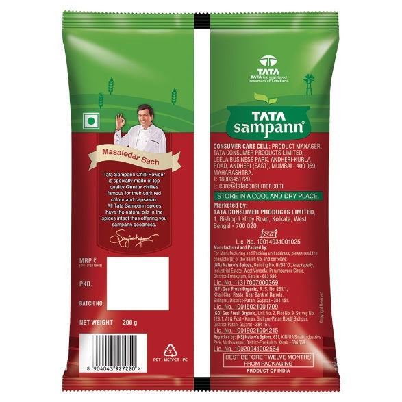 Tata Sampann Chilli Powder Masala 200 g