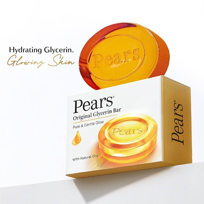 Pears Moisturising Bathing Bar Soap With Glycerine Pure & Gentle For Golden Glow 5x125 g