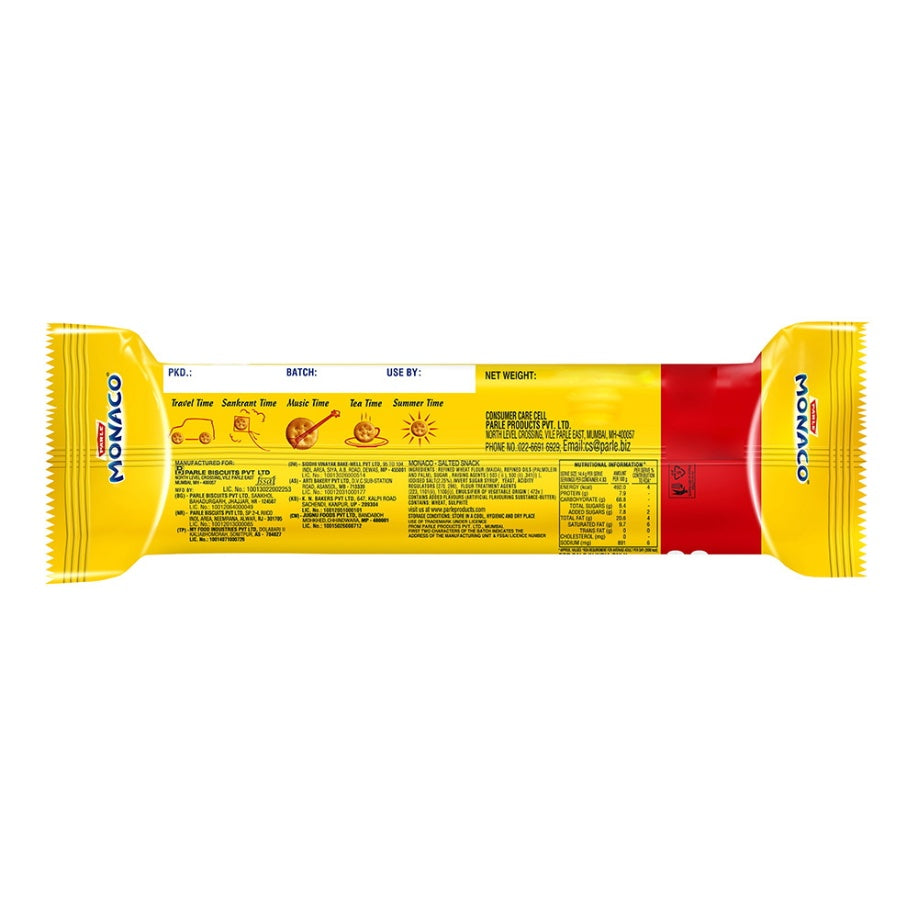 Parle Monaco Classic Salted Snack Biscuits 52.2 g