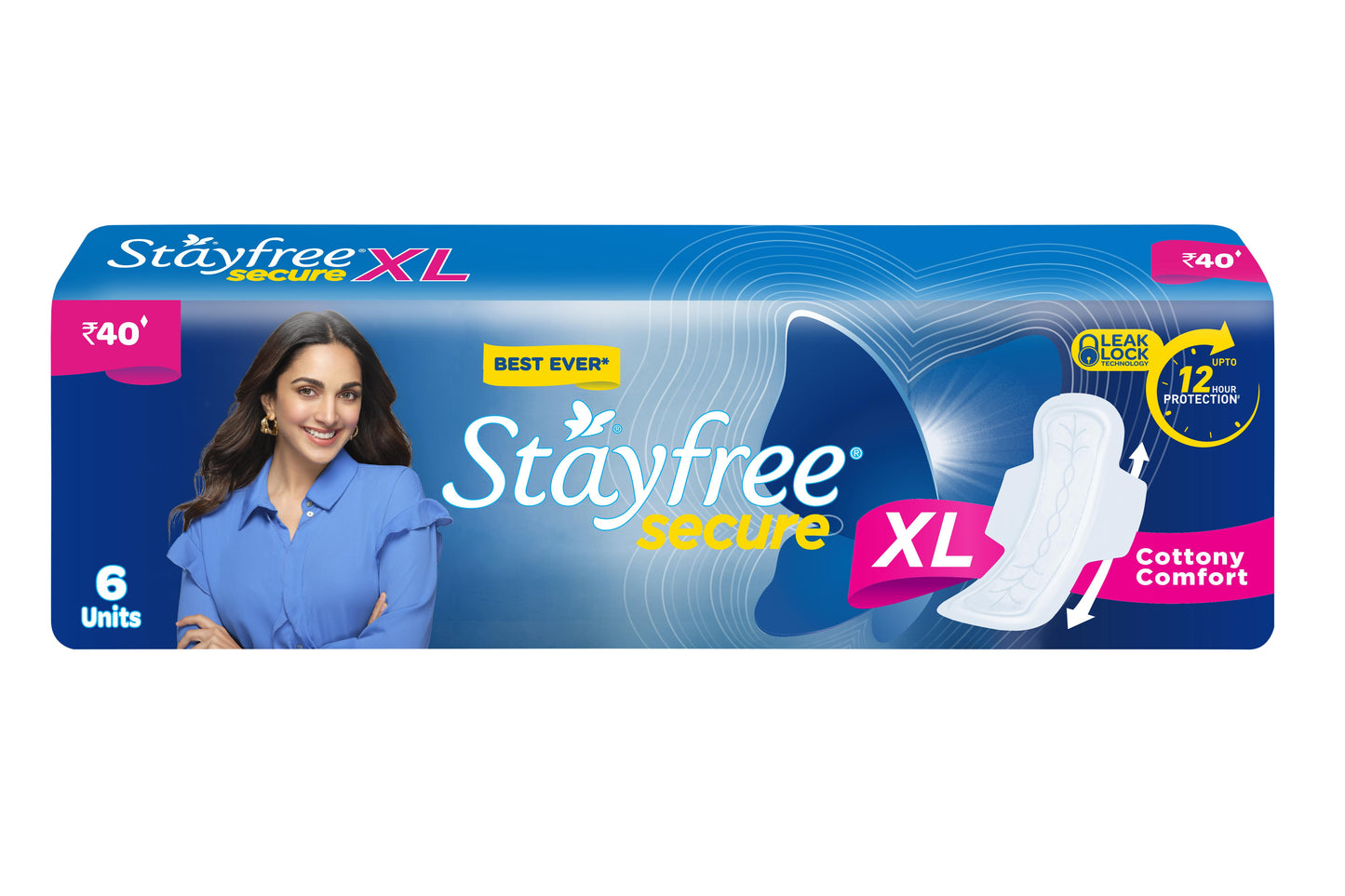 Stayfree Secure Cottony Xl Wings 6 pcs