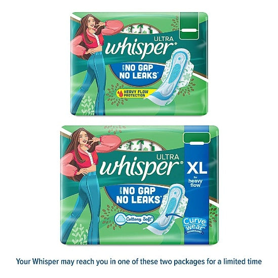 Whisper Ultra Clean XL Wings Sanitary Pads 15 pcs