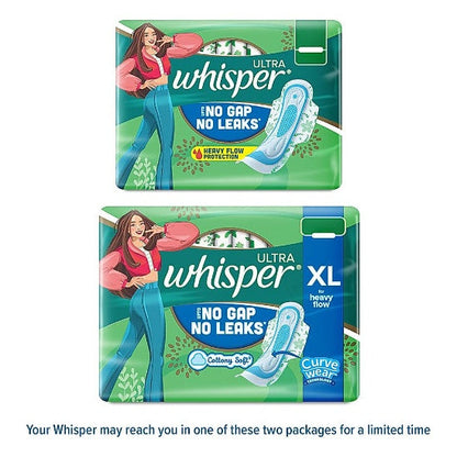 Whisper Ultra Clean XL Wings Sanitary Pads 15 pcs