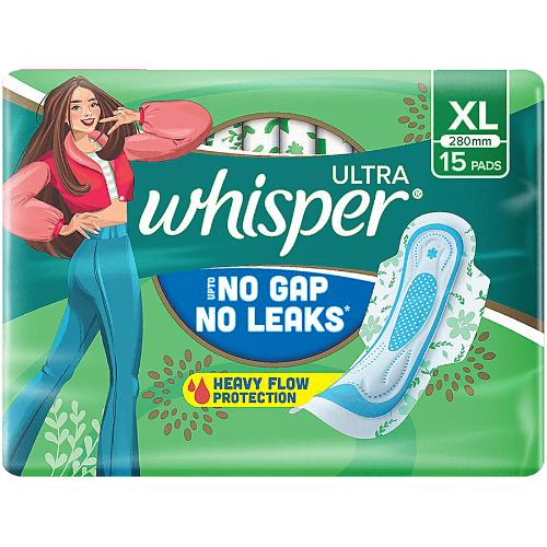 Whisper Ultra Clean XL Wings Sanitary Pads 15 pcs