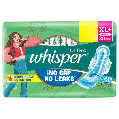Whisper Ultra Clean Xl+ Wings Sanitary Pads 30 pcs