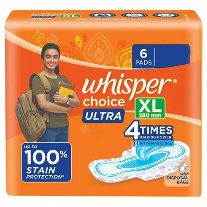Whisper Choice Ultra Sanitary Pads 6 Pcs