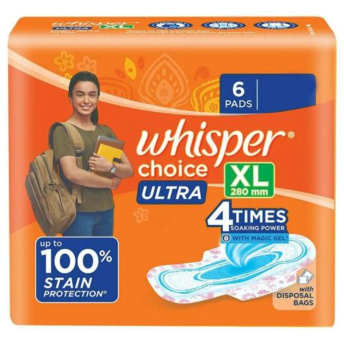 Whisper Choice Ultra Sanitary Pads 6 Pcs