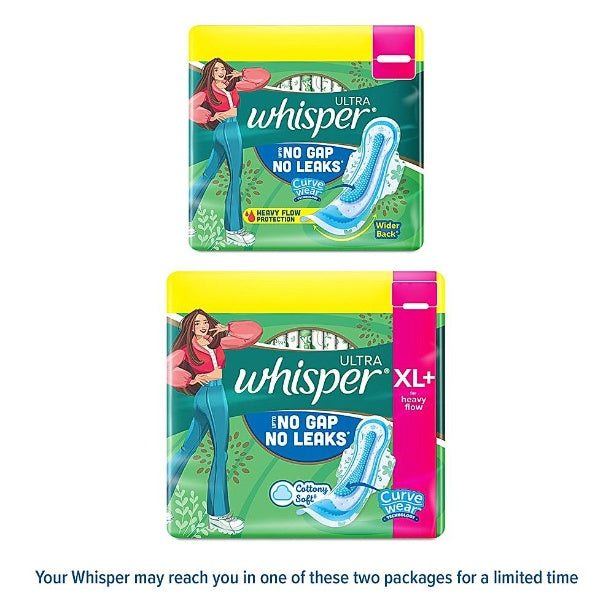 Whisper Maxi Ultra Clean Sanitary Pads Xl+ Wings 48 pcs