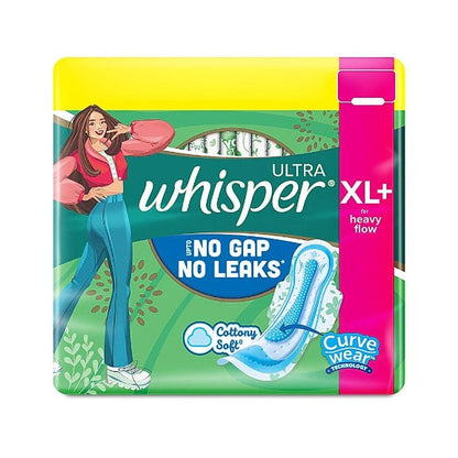 Whisper Maxi Ultra Clean Sanitary Pads Xl+ Wings 48 pcs