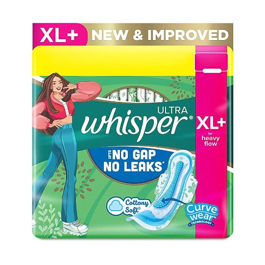 Whisper Maxi Ultra Clean Sanitary Pads Xl+ Wings 48 pcs