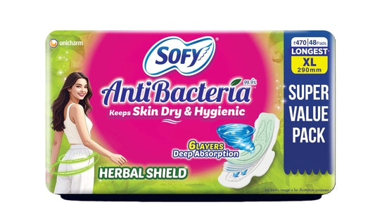 Sofy Body Fit Anti Bacterial Xl Sanitary Pads 48 pcs