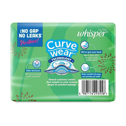 Whisper Ultra Soft Sanitary Pads Xl+ Wings 15 pcs