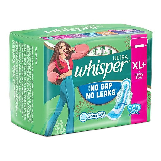 Whisper Ultra Soft Sanitary Pads Xl+ Wings 15 pcs