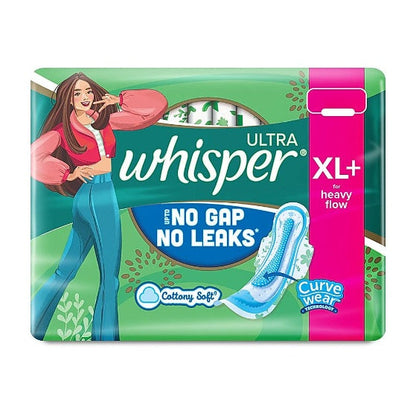 Whisper Ultra Soft Sanitary Pads Xl+ Wings 15 pcs