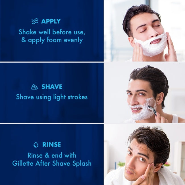 Gillette Regular Shaving Foam Can 418 ml