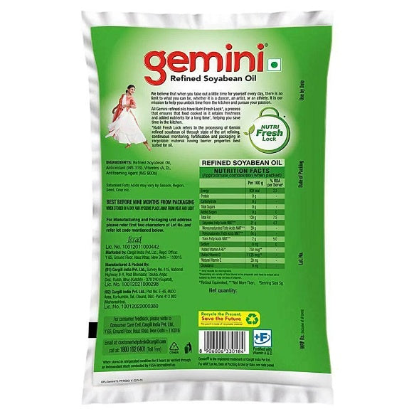 Gemini Soyabean Oil 870 g