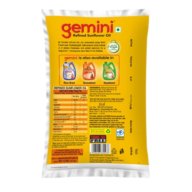 Gemini Sunflower Oil 870 g