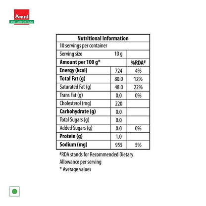 Amul Pasteurised Butter 100 g