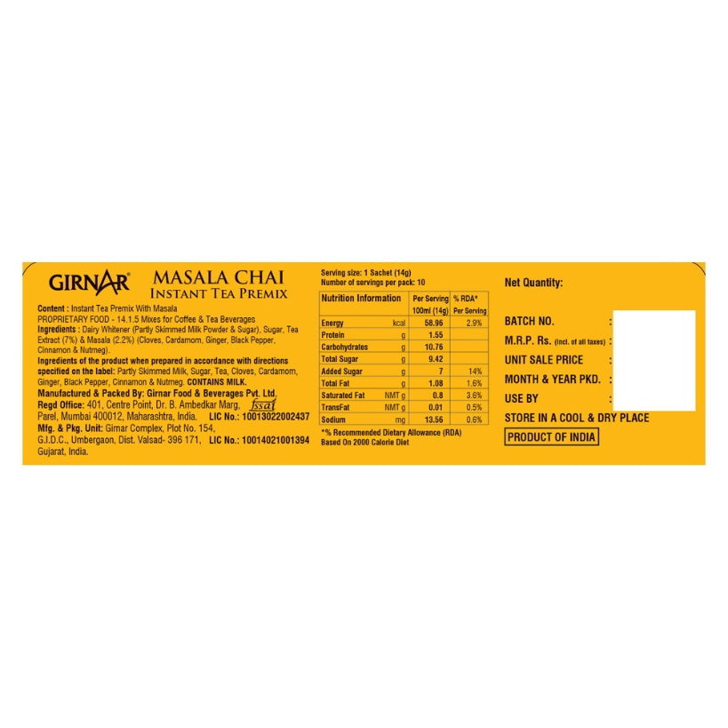 Girnar Masala Instant Tea Premix 140 g
