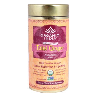 Organic India Tulsi Tea Ginger Tin 100 Gm