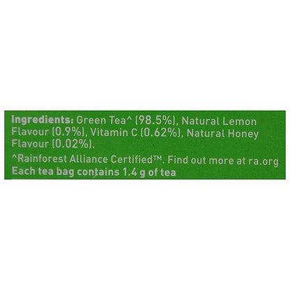 Tetley Green Lemon Honey Tea Bag 100 pcs