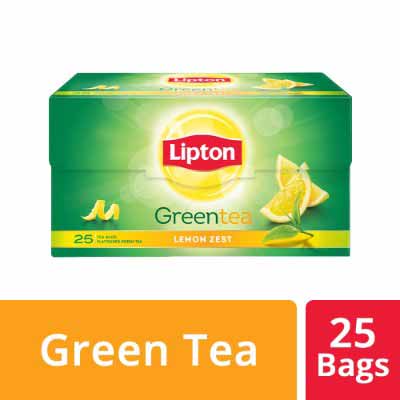 Lipton Lemon Zest Green Tea Bags 25 pcs
