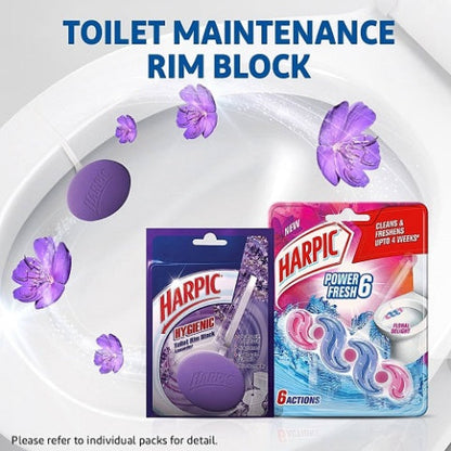 Harpic Hygienic Toilet Rim Block Lavender 26 g