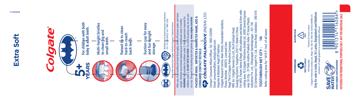 Colgate Kids Spiderman Toothbrush 1 pc