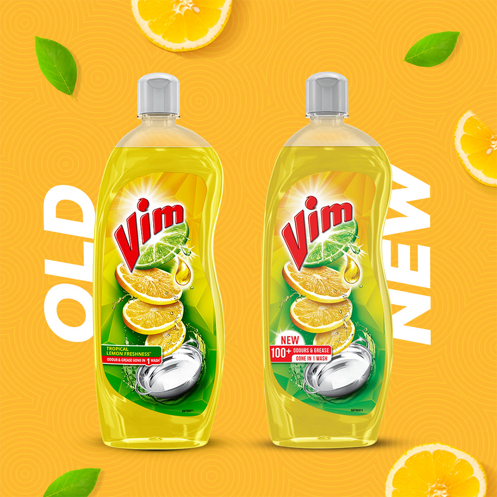 Vim Dishwash Liquid Gel Lemon Bottle 500 ml