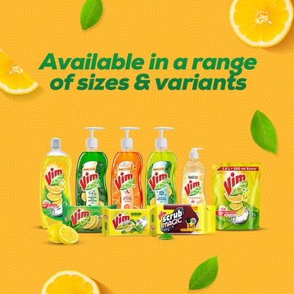 Vim Dishwash Liquid Gel Lemon Bottle 500 ml