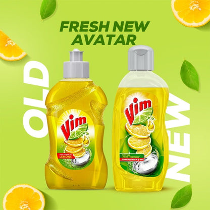 Vim Dishwash Liquid Gel Lemon Bottle 250 ml