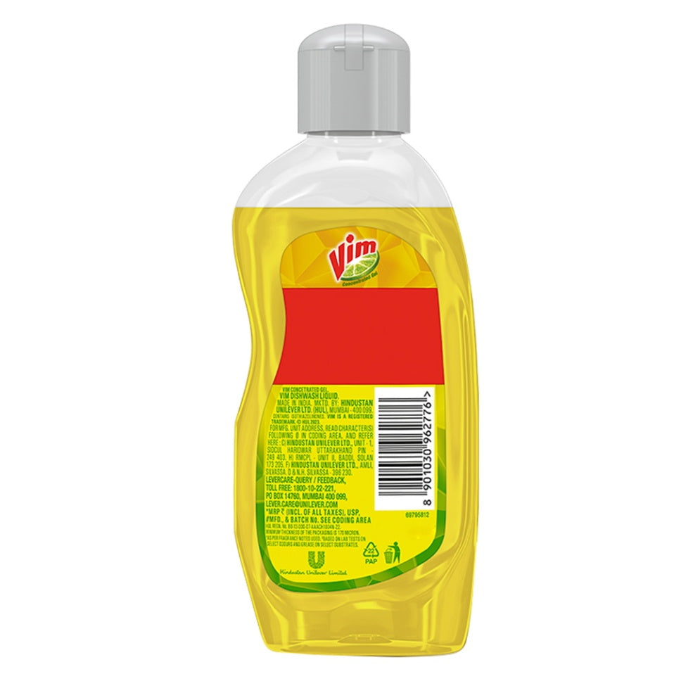 Vim Dishwash Liquid Gel Lemon Bottle 250 ml