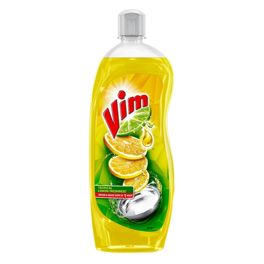 Vim Dishwash Liquid Gel Lemon Bottle 750 ml