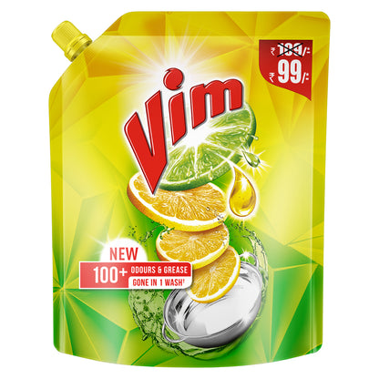 Vim Dishwash Liquid Gel Lemon Refill Pouch 500 ml