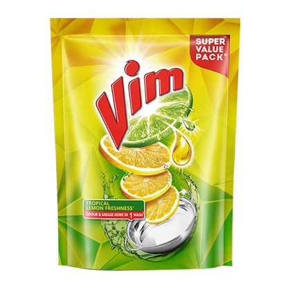 Vim Dishwash Liquid Gel Lemon Refill Pouch 500 ml