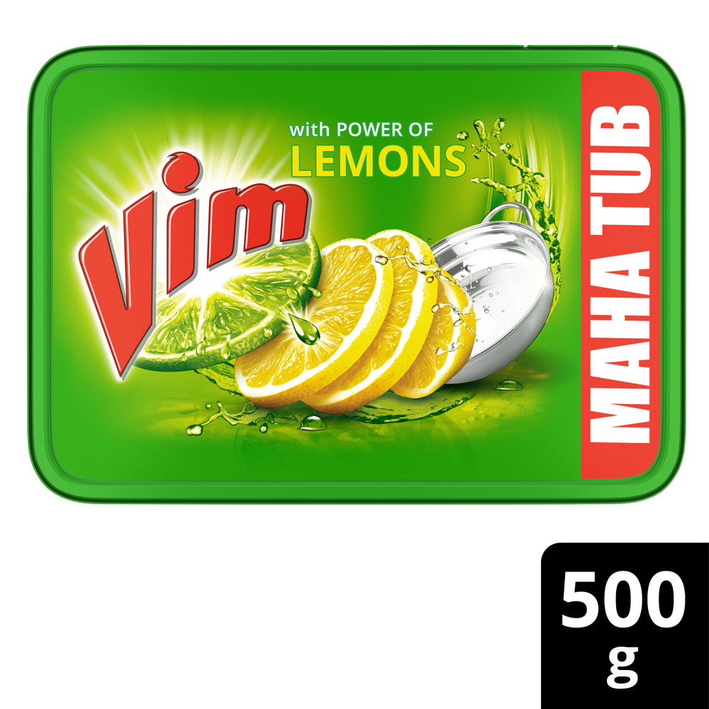 Vim Dishwash Bar Tub Lemon 500 gm