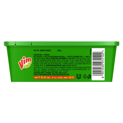 Vim Dishwash Bar Tub Lemon 500 gm