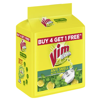 Vim Dishwash Anti Smell Pudina Bar 5x190 gm