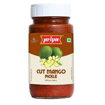 Priya Cut Mango Pickles Bottle 300 g