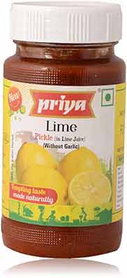 Priya Lime Pickle Bottle 300 gm