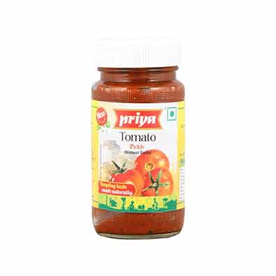 Priya Tomato Pickle Bottle 300 gm
