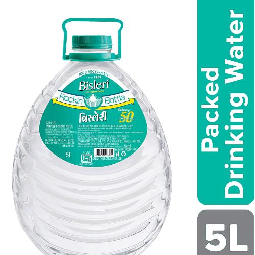 Bisleri Packed Drinking Water 5 Ltr (Pet Jar)