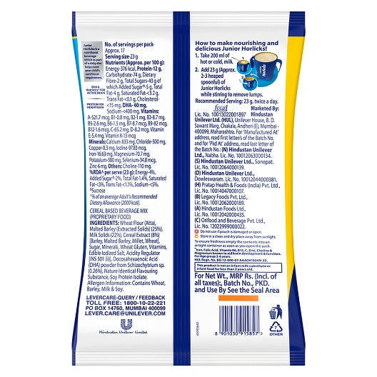 Horlicks Junior Vanilla Pouch 500 g