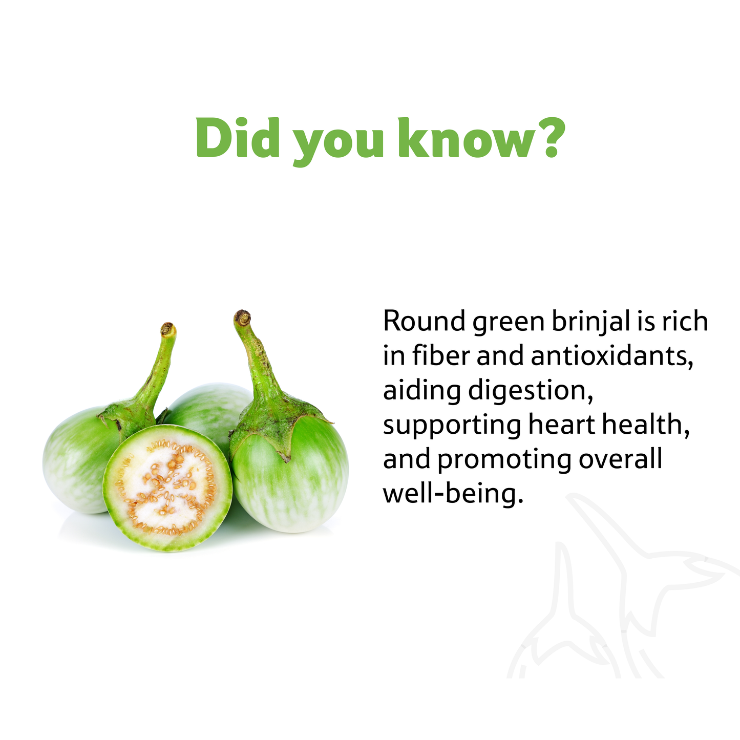 Brinjal Round Green, 250 g